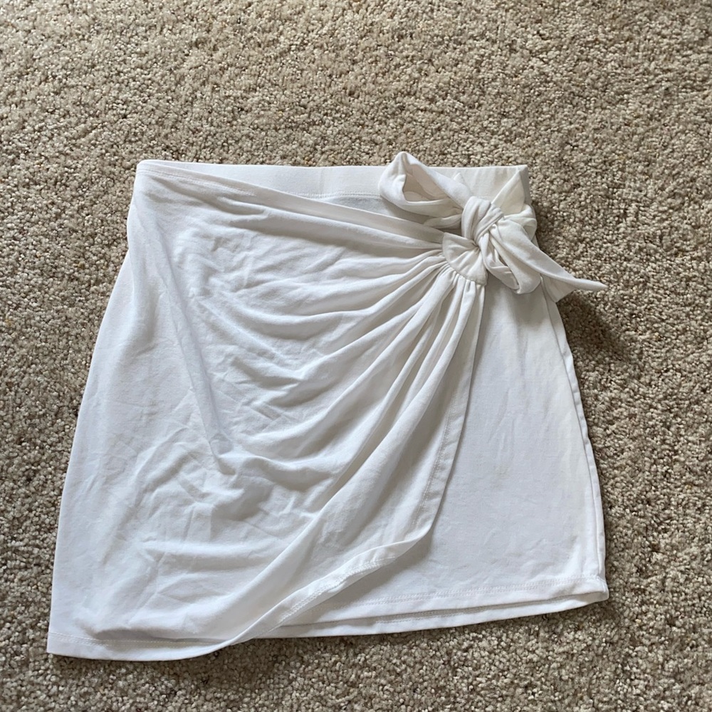 White Tie Mini Skirt